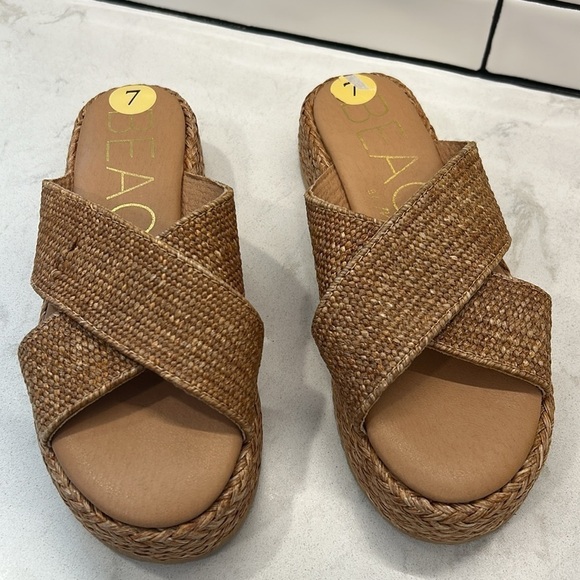 Beach By Matisse Hali Platform Sandal Boho Raffia Woven Women’s Size 7 - Picture 16 of 16